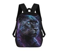 sinyumoney Galactic Leopard Portrait-3 Mochilas De 17 Pulgadas Para Niños, Mochilas Escolares Impresas En 3D Para Estudiantes De Primaria Y Secundaria, Para Niños Y Niñas.