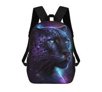 sinyumoney Galactic Leopard Portrait-4 Mochila Escolar De Moda, Mochila Para Material Escolar, Mochila Impermeable Informal Para Acampar, Aventuras Al Aire Libre Y Viajes Diarios 17inch