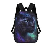 sinyumoney Galactic Leopard Portrait-5 Mochila Escolar Ligera E Informal Para El Día A Día, Ideal Para La Escuela, El Trabajo O Los Viajes 17inch