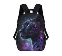 sinyumoney Galactic Leopard Portrait-8 Mochila Escolar De Moda, Mochila Para Material Escolar, Mochila Impermeable Informal Para Hombres/mujeres 17inch