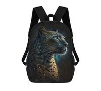 sinyumoney Galactic Leopard Portrait Mochila De Negocios Para Portátil, Mochila Unisex Informal Para Niñas, Niños Y Adolescentes 17inch