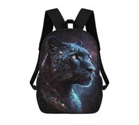 sinyumoney Galactic Leopard Portrait Mochila Escolar Informal Para El Día A Día, Ideal Para Viajes, Trabajo Y Uso Diario 17inch