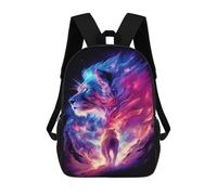 sinyumoney Galactic Lion Art Print Mochila Escolar Impresa En 3D 17inch Mochilas De Moda Para Niños, Mochilas Escolares Para Niños De Primaria Y Secundaria