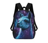 sinyumoney Galactic Llama Art Print Mochila Escolar De Moda, Mochila Para Material Escolar, Mochila Impermeable Informal Para Hombres/mujeres 17inch