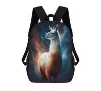 sinyumoney Galactic Llama Mochilas Escolares Ligeras E Informales Para El Día A Día, Ideales Para La Escuela, El Trabajo O Los Viajes 17inch