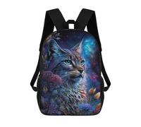 sinyumoney Galactic Lynx Celestial Feline Artwork Mochila De Viaje Resistente Al Agua, Bolsa Para Computadora Para Adolescentes, Niñas, Niños, Mujeres Y Hombres 17inch