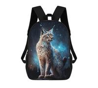 sinyumoney Galactic Lynx Celestial Feline Majesty -1 Mochilas Escolares Para La Escuela Secundaria, Preparatoria, Universidad Y Viajes Para Niñas Y Adolescentes 17inch