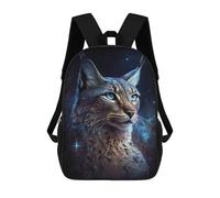 sinyumoney Galactic Lynx Portrait -1 Mochila Escolar Infantil De 17 Pulgadas Con Estampado 3D De Películas De Anime Para Niños, Mochila De Viaje, Mochila Escolar Infantil
