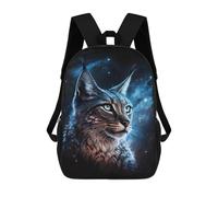 sinyumoney Galactic Lynx Portrait Mochila Escolar De 17 Pulgadas Impresa En 3D Mochilas Infantiles Mochila Genial Impresa En 3D Para Niños De Primaria Y Secundaria