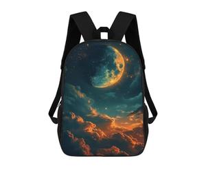 sinyumoney Galactic Moonlit Sky Mochila Escolar Resistente Al Agua, Mochila De Viaje, Bolsa Para Computadora - Perfecta Para Viajes, Trabajo Y Uso Diario 17inch