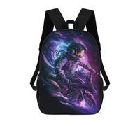 sinyumoney Galactic Motorcycle Adventure -2 Mochila Escolar Infantil De 17 Pulgadas Con Estampado 3D De Películas De Anime Para Niños, Mochila De Viaje, Mochila Escolar Infantil