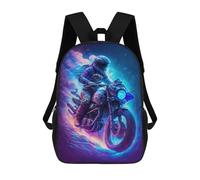 sinyumoney Galactic Motorcycle Adventure Mochila Escolar Impresa En 3D 17inch Mochilas De Moda Para Niños, Mochilas Escolares Para Niños De Primaria Y Secundaria