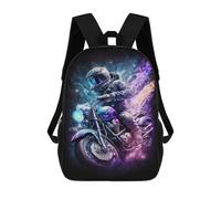 sinyumoney Galactic Motorcycle Ride Mochila Escolar Impresa En 3D 17inch Mochila Escolar Infantil Mochilas De Viaje Mochila Informal De Moda Para Niños Y Estudiantes