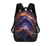 sinyumoney Galactic Mountain Aurora -1 Mochila Escolar Infantil De 17 Pulgadas Con Estampado 3D, Mochila Moderna Para Niños, Mochilas De Viaje, Bolsas Para Libros, Mochila Escolar Infantil