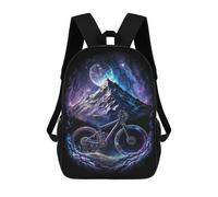 sinyumoney Galactic Mountain Bike Adventure -4 Mochila Escolar Grande Resistente Al Agua Para Portátil Para Adolescentes, Niñas, Niños, Mujeres Y Hombres 17inch