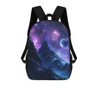 sinyumoney Galactic Mountain Majesty Mochila Escolar Para Secundaria Y Preparatoria. Mochila Informal Para Adolescentes, Chicas, Chicos, Mujeres Y Hombres. 17inch