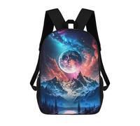 sinyumoney Galactic Mountain Serenity Mochila Infantil De Moda Divertida Mochila Escolar Para Niños Y Adolescentes Con Impresión 3D Para Niños 17inch
