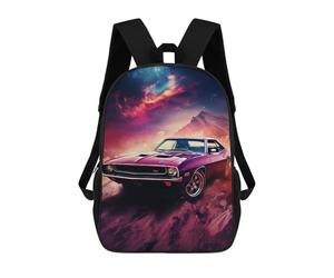 sinyumoney Galactic Muscle Car Adventure Mochila Escolar Ligera Para Aeropuerto Y Universidad Para Niñas Y Adolescentes 17inch