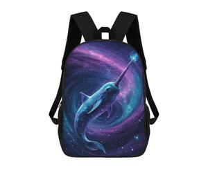 sinyumoney Galactic Narwhal - Cosmic Whale Fantasy Digital Art Mochila Escolar, Mochila De Viaje Para La Universidad, Mochilas Para Niñas Y Adolescentes 17inch