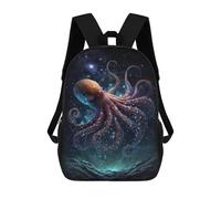 sinyumoney Galactic Octopus Art Print-1 17inch Mochila Escolar Impresa En 3D Para Niños, Mochila Escolar Informal De Moda, Mochilas De Viaje Para Niños Y Estudiantes.