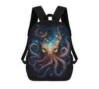sinyumoney Galactic Octopus Art Print Mochila Escolar Infantil De 17 Pulgadas Con Estampado 3D De Películas De Anime Para Niños, Mochila De Viaje, Mochila Escolar Infantil