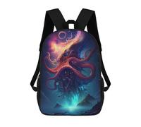 sinyumoney Galactic Octopus Emergence Mochila Escolar Para Niñas Mochila Impermeable Mochila Informal De Día Mochila Ligera Para Niño Y Niña Mochila Escolar 17inch