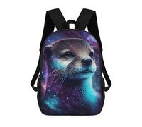 sinyumoney Galactic Otter Art Print Mochila Escolar Ligera Para Aeropuerto Y Universidad Para Estudiantes, Ideal Para El Campus, Viajes Al Aire Libre Y Deportes 17inch