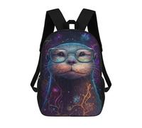 sinyumoney Galactic Otter Glasses Mochila Escolar, Bolso De Negocios, Bolso Para Portátil Resistente: Perfecto Para Viajes, Trabajo Y Uso Diario 17inch
