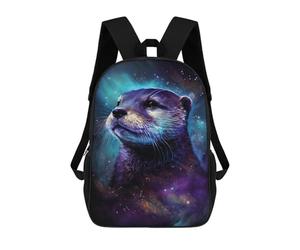 sinyumoney Galactic Otter Greeting Card -3 Mochila Escolar Ligera Para Aeropuerto Y Universidad Para Niñas Y Adolescentes 17inch