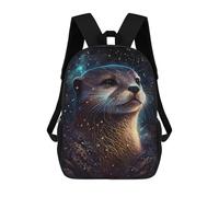 sinyumoney Galactic Otter Majesty -1 Mochilas Escolares Para La Escuela Secundaria, Preparatoria, Universidad Y Viajes Para Niñas Y Adolescentes 17inch