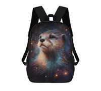 sinyumoney Galactic Otter Majesty -2 Mochila Escolar Grande Para Niños Para El Campus, Actividades Al Aire Libre, Viajes Y Deportes 17inch