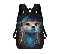 sinyumoney Galactic Otter Majesty Mochila Escolar Para Ordenador Portátil Para La Escuela/trabajo/viajes: Perfecta Para Viajes, Trabajo Y Uso Diario 17inch
