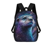 sinyumoney Galactic Otter Portrait -2 Mochila Escolar, Bolso De Negocios, Bolso Para Portátil Resistente Para Niñas Y Adolescentes 17inch