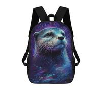 sinyumoney Galactic Otter Portrait -3 Mochila Escolar Para Institutos Y Colegios Informales Para Acampar, Aventuras Al Aire Libre Y Viajes Diarios 17inch