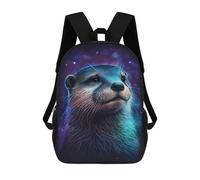sinyumoney Galactic Otter Portrait -5 Mochila Escolar Resistente Al Agua Para Ordenador Portátil: Perfecta Para Viajes, Trabajo Y Uso Diario 17inch