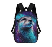 sinyumoney Galactic Otter Portrait Mochila Escolar Resistente Al Agua Para Ordenador Portátil Para La Escuela/trabajo/viajes 17inch