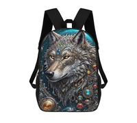 sinyumoney Galactic Overlord Wolf Mochila Escolar De Moda Para Estudiantes, Adecuada Para Niños Y Niñas, Mochila Informal Para Viajes Al Aire Libre, Esencial Para El Día A Día 17inch