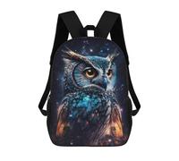 sinyumoney Galactic Owl Art Print-4 Mochila Escolar Infantil De 17 Pulgadas Con Estampado 3D De Películas De Anime Para Niños, Mochila De Viaje, Mochila Escolar Infantil