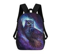 sinyumoney Galactic Owl Art Print Mochila Escolar Infantil Impresa En 3D Para Niños, Mochila De Viaje De Alta Capacidad, Mochilas Para Libros De 17 Pulgadas Para Niños