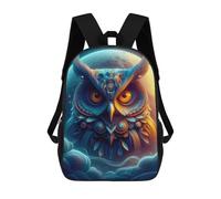 sinyumoney Galactic Owl Majesty -3 Mochila Escolar Para Niños, Mochila Escolar De Gran Capacidad Para Niños, Mochila Escolar 3D, Regalos Para Niños 17inch