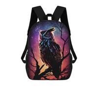 sinyumoney Galactic Owl Majesty Mochila Escolar Infantil Impresa En 3D Para Niños, Mochilas De Viaje De Alta Capacidad, Bolsas Para Libros, Mochila Escolar Infantil 17inch