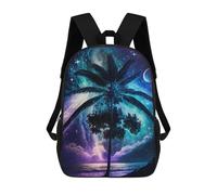 sinyumoney Galactic Palm Dreamscape Mochilas Infantiles Mochila Escolar Impresa En 3D Para Niños Mochilas De Viaje Bolsas Para Libros Para Niños 17inch Mochila Escolar