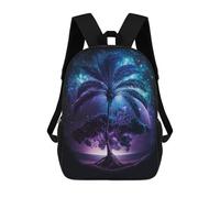sinyumoney Galactic Palm Tree Fantasy Mochilas Impresas En 3D Para Niños 17inch Mochilas De Moda Informales Para El Día A Día, Bolsas De Viaje, Mochilas Informales Para Exteriores Para Niños Y Niñas