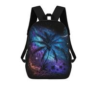 sinyumoney Galactic Palm Trees Mochila Escolar, Mochila Informal, Mochila De Día, Mochila Escolar, Mochila De Trabajo, Mochila De Viaje Para Adolescentes, Niñas, Niños, Mujeres Y Hombres 17inch