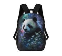 sinyumoney Galactic Panda with Flowers -4 Mochilas Escolares, Bolsos De Negocios, Bolsos Para Portátiles Resistentes Para Hombres, Mujeres Y Adolescentes 17inch