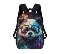 sinyumoney Galactic Panda with Glasses Mochila Escolar/para Ordenador Portátil Para Colegio/trabajo/viajes Para Camping, Aventuras Al Aire Libre Y Viajes Diarios 17inch