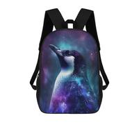 sinyumoney Galactic Penguin Art Print Mochila Escolar Infantil De 17 Pulgadas Con Estampado 3D De Películas De Anime Para Niños, Mochila De Viaje, Mochila Escolar Infantil