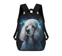 sinyumoney Galactic Poodle Portrait -3 Mochila Escolar Impresa En 3D 17inch Mochilas De Moda Para Niños, Mochilas Escolares Para Niños De Primaria Y Secundaria