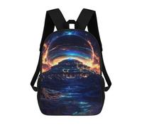 sinyumoney Galactic Portal Fantasy Mochila Escolar Infantil Impresa En 3D Para Niños, Mochila De Viaje De Alta Capacidad, Mochilas Para Libros De 17 Pulgadas Para Niños