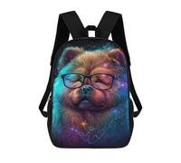 sinyumoney Galactic Pup Glasses Mochila Escolar Infantil Impresa En 3D Para Niños, Mochila De Viaje De Alta Capacidad, Mochilas Para Libros De 17 Pulgadas Para Niños